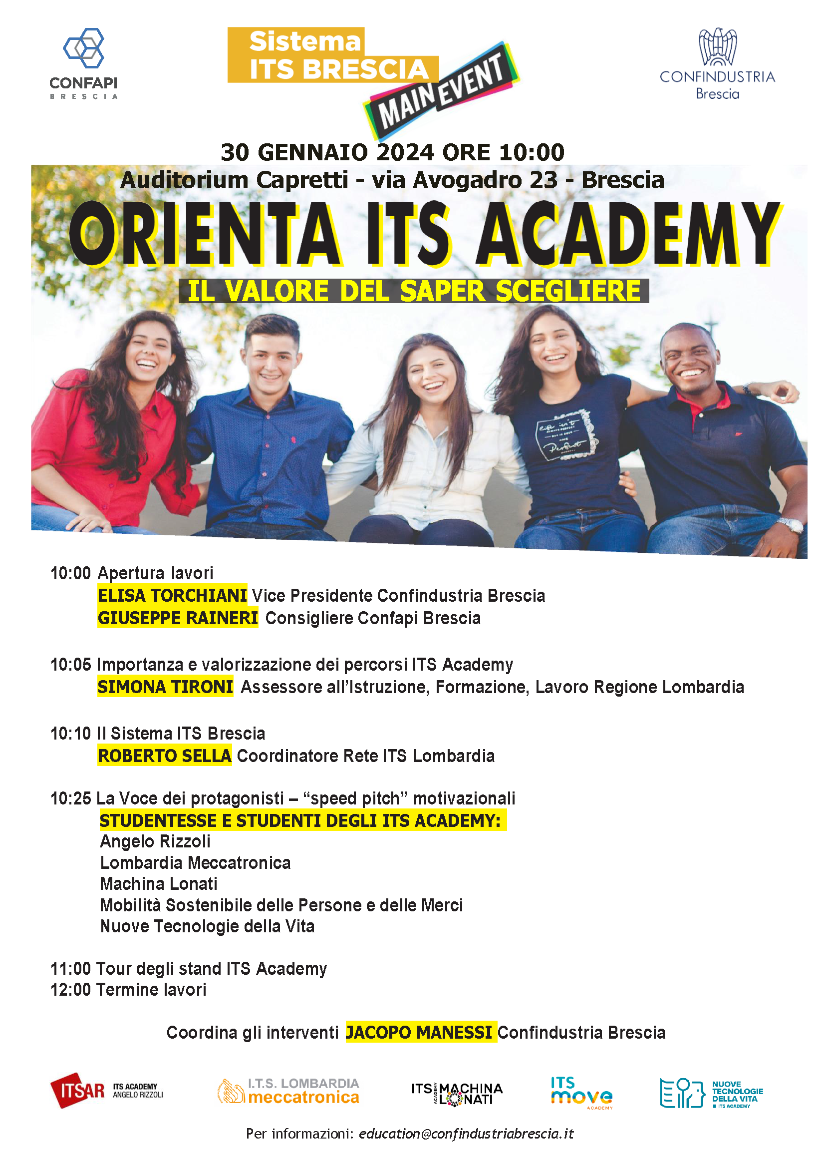 Programma evento ITS Brescia 2024